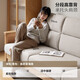 Genji Muyu all solid wood sofa modern simple living room new Chinese style high back sofa small apartment straight sofa
