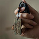 
Leledi wooden ancient style small pendant mobile phone chain jewelry engraving wooden brand gift key chain-Ping An Xile