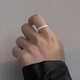 Qi Xiaomi pure S999 pure silver ring boys index finger ring open ring 2025 new high-end birthday gift for boyfriend 999 pure silver chasing light ring with adjustable opening