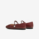 Heshe (Tata) Flachboden Mary Jane Damen Sheepskin Abendschuhe ohne müde Füße y8ga6aq5 Wein rot 37