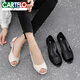 Cartelo 2025 Sommer echtes Leder dicker Fisch Fisch Mund Sandalen für Frauen Neue Mode vielseitige weiche Mid-Heel-Single-Schuhe für Frauen im Off-Weiß 36 36