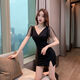 
Jingya sexy low-cut nightclub dress for women nightclub women's dress and slim hips nightclub nightclub nightclub work clothes. Chinese Valentine's Day gift black short style. Chinese Valentine's Day gift L