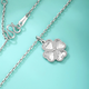 Yuanshengfu new PT950 fashionable honeycomb four-leaf clover platinum pendant genuine romantic platinum necklace gift 2.71g
