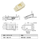 Xukun hardware electric cabinet buckle nylon plastic small buckle spring buckle hand light box door buckle contact customer service price change 724-3 with spring gray-white-<35mm