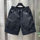 Lingkaqi Summer Men's Pocket Zipper Working Shorts Men's 2024 All-match Loose Quick Dry Sports and Leisure Five-Pin Beach Pants Black 23 Surface Zipper - Nylon Fabric 2XL Recommended 140-160Jin [Jin equals 0.5 kg]