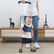 Hug duck baby toddler baby walking artifact baby strap anti-lost traction rope safety anti-fall and collision Simple model/dark blue
