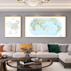 
Taoran North Road China World Map Chinese and English Decorative Painting Living Room Hanging Painting Study Geographic Wall Painting Conference Room Office Mural 16851-S/11727 (Chinese and English Version) 60*80/160/80 Oil Canvas Screen/Black Frame