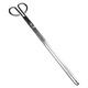 Stainless steel fire tongs long handle flat head garbage tongs garbage tongs pickup handmade iron tongs barbecue charcoal tongs garbage tongs stainless steel fire tongs 70 cm square card