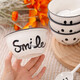 Super popular 4.75-inch rice bowl, large-capacity food supplement bowl, ceramic bowl, smiley face bowl, 2 bowls, 2 scoops