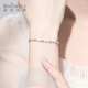 Shengshi Qiyuan (SHENGSHIQIYUAN) platinum bracelet for women pt950 fashion trend star bracelet hand ornament solid platinum bracelet for women as a gift for girlfriend Star bracelet 18 cm 6.3-6.5 g