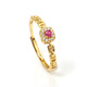 Hongtiancheng S925 oval ruby ring holiday birthday gift for girlfriend live mouth adjustable