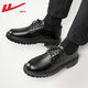 Pull back leather shoes for men spring new men's black business casual non-slip waterproof kitchen work chef shoes for men black 42