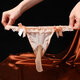 Adult men's sex underwear underwear perverted, transparent straps, stockings, low waist sexy large size men's thong couple sex work teasing big bag gay emotional masturbation seduction gray opening