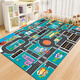 Jinko children's crawling carpet city traffic scene map toy blanket road track parking lot carpet gray city-3 200*300 cm with small mat