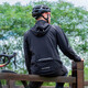 ROCKBROS cycling suit suit for men and women, long-sleeved trousers and underwear, outdoor cycling sports jacket, autumn and winter, spring and autumn cycling suit, black (with trouser pads) 2XL