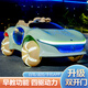 
WORK BABY Children's Mercedes-Benz electric car four-wheeled car 1-7 years old with remote control baby boys and girls toys for seating gifts, painted silver + four-wheel drive leather seat + wheel light remote control + lithium battery Electric drive