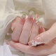 Zhenyue 2025 Nuevo modelo con estilo corto de armadura, lujuriosa manicura manicura arte de uñas uñas manchas de uñas faltas BY1047# Crystal Purple Butterfly 1 pieza Kit de herramienta portátil