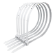 JiuqiangGu autoblock-verbins de câbles en nylon, courroie de gestion des câbles, installation principale de la machine, jardinage, gestion du câble de bureau du câble, sangle de liaison au harnais et de liaison au câble 3.6 * 200 mm Standard White 500 bandes / pack 1381
