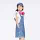 Anel Einkaufszentrum gleiche Style -Denim Overalls für Mädchen 2024 Sommer Neues lässige süße Hosenträger Shorts vielseitig hellblau Denim 150 cm