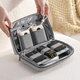 Bona Cloud Travel Digital Speichertasche verdickte Kopfhörer Elektronische Organisation Storage Beutel Banken Daten Kabelspeicherbeutel Schwarz Schwarz