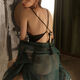Sexy emotional transparent Retro Bauchband Phoenix Sexy Hanfu Uniform Pyjama Pure Passion Set Zimt rot + Bauchband One Size (80120)