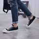 Huili Warrior canvas shoes for men and women shoes low top classic couple trendy casual white shoes for women shoes for men WXY391 black 40