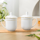 Yichen Phnom Penh Office Cup Ceramic Jingdezhen Tea Cup with Lid 10 Meeting Tea Cups Business Meeting Water Cup Set