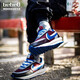 
Nike (NIKE) [Strictly selected good products] Nike Sacai X Nike LDV WAFFLE Three-party joint shoes sports running shoes Black gray and blue deconstructed DJ4877-600 42