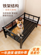 Cordo large dog kennel cat kennel all seasons universal dog bed off the ground camp bed pet nest removable dog mat supplies black iron bed + cool mat mat mat M-80*50 suggestion 40 Jin [Jin equals 0.5 kg]