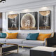 
Little Lulin living room decoration painting black, white and gray style hanging painting sofa background wall mural modern simple western wall abstract elk painting starry sky elk-15827 fabric painting 100*70 on both sides 50*70 black frame
