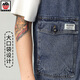 Aemape Apple Denim Vest Herrenjacke European und American Trendy Frühling großer Taschenhülsen und Mode Marke Vest Horse Clip 9215# Blue 4xl (Empfohlen 210 230jin [Jin gleich 0,5 kg])