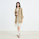 Qiushui Yiren Design Wind Clothing Spring New Middle Long Senior Small Smooth Small Trench Covels Women's Brown M