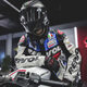 Duhan (DUHAN) vs02 motorcycle riding suit men's four-season PU leather racing suit off-road motorcycle leather jacket waterproof and anti-fall jacket blue L
