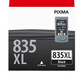 Canon PG-835XL große Kapazität Schwarze Tintenpatrone (gilt für IP1188)