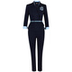 Luo Meng Professional Suit Formal Wear Women's Sales Department Work Clothes Interview Suit Hotel Front Desk Workwear Stewardess Uniform Summer Blue Collar Long Sleeve Navy Suit + Pants L