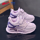 Warrior Girls' Shoes Autumn and Winter Plus Velvet Warm Cotton Shoes Children's Sports Shoes WZ-B080L Light Purple/Purple 33