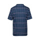 Sr. AIMU [mismo estilo en el centro comercial] 22SS indulgente seda a cuadros sedoso pijama de pijamas cardigan de manga corta NS41F684 Blue a cuadros de color azul oscuro YH8 L (170)