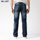 
BILLION pure cotton straight jeans men's autumn and winter thick style fit mid-waist fashion trendy retro casual pants 13067 dark blue thick style 38