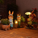 Yimingyuan Garden Decorative Courtyard Ornaments Outdoor Cartoon Rabbit Flowerpot Park Lawn Creative Simulation Animal Landscape Sculpture H20536