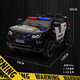 No play, children's electric car, police car, battery car, can be seated, remote control, self-driving toy car, children's day birthday gift, four-wheel drive black-flagship + leather seat soft tire