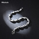Miss JuJu pt950 platinum bracelet for men, platinum olive bead bracelet for women, fashionable shiny bracelet, weight 9.59g, length 21cm, thickness about 6mm