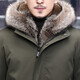 KAISER Park Overcoming Men's Medium-Length Fur Integrated Men's Fur Coat Nicot Mink Coat Raggot Fur Liner Black 56/4XL