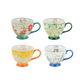 NetEase Selected Pastoral Hand-painted Series Oatmeal Cup Mug Breakfast Bowl Ceramic Water Cup Tea Cup Coffee Oatmeal Summer Flower Rabbit-400ml