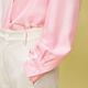 LESS calla lily printed shirt for women, mulberry silk silk texture, artistic sense, loose casual shirt 2O1213040 690/mixed powder XL