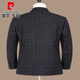Pierre Cardin Anzug im mittleren Alter Herrenjacke ein Stück Top Wolle Plaid Plaid Casual Herrenanzug mittlerer Altersanzug BRAUB GRAU 4505 46 Passend für 100-120 Jin [Jin ist gleich 0,5 kg]