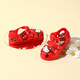 HELLOKITTY children's shoes girls sandals summer breathable and comfortable beach shoes children's fashion jelly shoes 5904 red 31