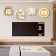 Peace and joy, auspicious elephants, Ruyi entrance decoration painting with good meaning, living room TV wall, cream style creative new mural, peace and joy, medium combination (30*30cm four pieces in a set) UV carved frameless painting/high-end crystal surface