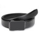 Niu Dangjia belt men's business automatic buckle cowhide belt trouser belt soft 7305 birthday gift black 110cm gift