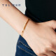 
Xie Ruilin (TSL) 520 gift gold bracelet for women 5G craftsmanship fashion small square foot gold hand jewelry to give girlfriend XK679 gift 2.95g labor cost about 720 yuan