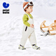 Mini Bala three-proof overalls for boys and girls in winter, oil-proof and windproof pants, water-repellent down pants